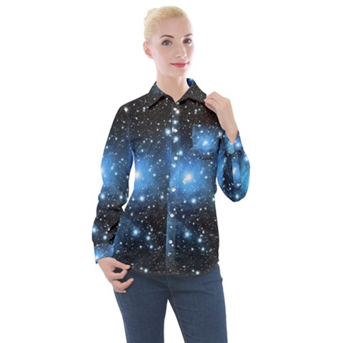 M45 Women s Long Sleeve Pocket Shirt by idjy