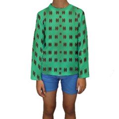 Butterflies In Fresh Green Environment Kids  Long Sleeve Swimwear by pepitasart