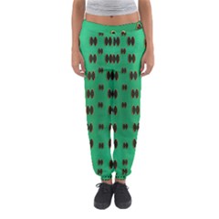 Butterflies In Fresh Green Environment Women s Jogger Sweatpants by pepitasart