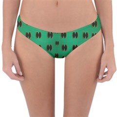 Butterflies In Fresh Green Environment Reversible Hipster Bikini Bottoms by pepitasart