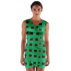 Butterflies In Fresh Green Environment Wrap Front Bodycon Dress by pepitasart