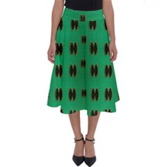 Butterflies In Fresh Green Environment Perfect Length Midi Skirt by pepitasart