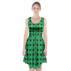 Butterflies In Fresh Green Environment Racerback Midi Dress by pepitasart