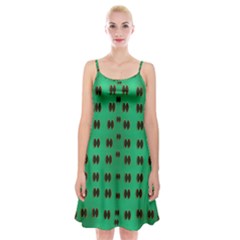 Butterflies In Fresh Green Environment Spaghetti Strap Velvet Dress by pepitasart