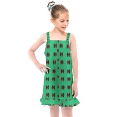 Butterflies In Fresh Green Environment Kids  Overall Dress by pepitasart