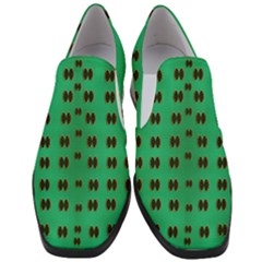 Butterflies In Fresh Green Environment Women Slip On Heel Loafers by pepitasart