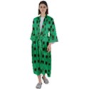 Butterflies In Fresh Green Environment Maxi Satin Kimono View1