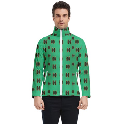 Butterflies In Fresh Green Environment Men s Bomber Jacket by pepitasart