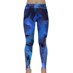 Peony In Blue Classic Yoga Leggings by LavishWithLove