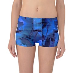 Peony In Blue Reversible Boyleg Bikini Bottoms by LavishWithLove