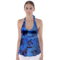 Peony In Blue Babydoll Tankini Top by LavishWithLove