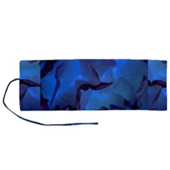 Peony In Blue Roll Up Canvas Pencil Holder (m)