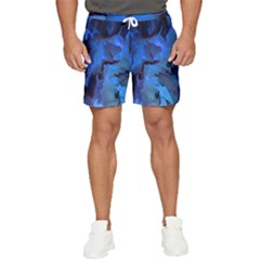 Peony In Blue Men s Runner Shorts