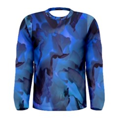 Peony In Blue Men s Long Sleeve Tee