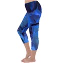 Peony in Blue Capri Winter Leggings  View2