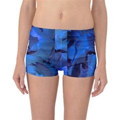 Peony In Blue Boyleg Bikini Bottoms