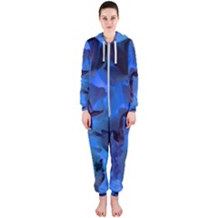 Peony In Blue Hooded Jumpsuit (ladies)