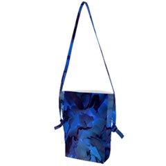 Peony In Blue Folding Shoulder Bag