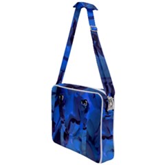 Peony In Blue Cross Body Office Bag