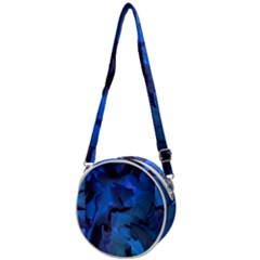 Peony In Blue Crossbody Circle Bag by LavishWithLove