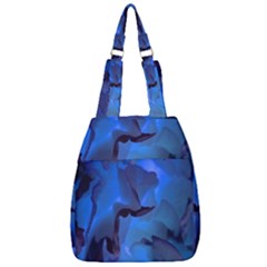 Peony In Blue Center Zip Backpack