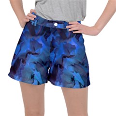 Peony In Blue Ripstop Shorts by LavishWithLove