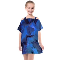 Peony In Blue Kids  One Piece Chiffon Dress by LavishWithLove