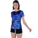 Peony in Blue Back Circle Cutout Sports Tee View1