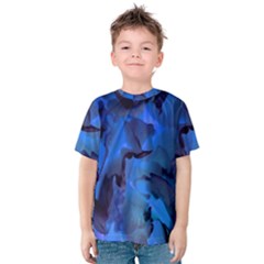 Peony In Blue Kids  Cotton Tee