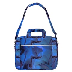 Peony In Blue Macbook Pro Shoulder Laptop Bag (large)