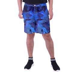 Peony In Blue Men s Pocket Shorts