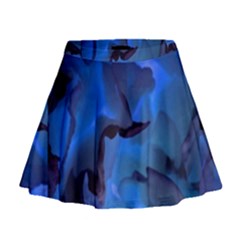 Peony In Blue Mini Flare Skirt by LavishWithLove