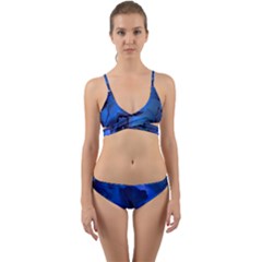 Peony In Blue Wrap Around Bikini Set by LavishWithLove