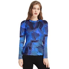 Peony In Blue Women s Long Sleeve Rash Guard by LavishWithLove