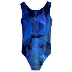 Peony In Blue Kids  Cut-out Back One Piece Swimsuit