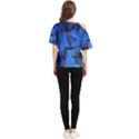 Peony in Blue One Shoulder Cut Out Tee View2