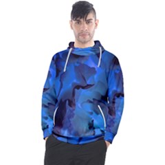 Peony In Blue Men s Pullover Hoodie