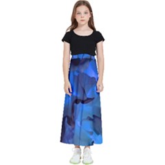 Peony In Blue Kids  Flared Maxi Skirt by LavishWithLove