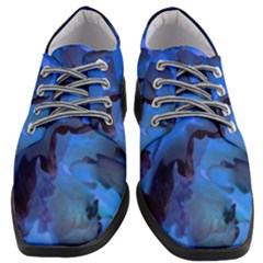 Peony In Blue Women Heeled Oxford Shoes