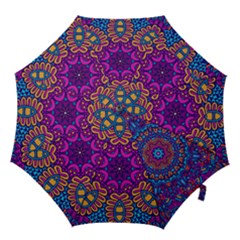 Vibrant Violet Mandala Hook Handle Umbrellas (large) by lujastyles