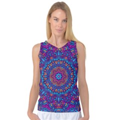 Vibrant Violet Mandala Women s Basketball Tank Top by lujastyles