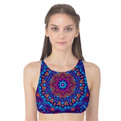 Vibrant Violet Mandala Tank Bikini Top