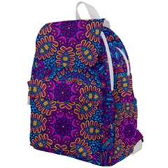 Vibrant Violet Mandala Top Flap Backpack by lujastyles