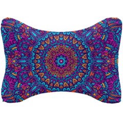 Vibrant Violet Mandala Seat Head Rest Cushion by lujastyles