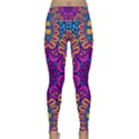 Vibrant Violet Mandala Lightweight Velour Classic Yoga Leggings View1