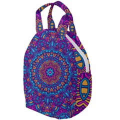 Vibrant Violet Mandala Travel Backpacks by lujastyles