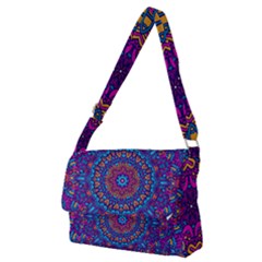 Vibrant Violet Mandala Full Print Messenger Bag (m) by lujastyles