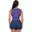 Vibrant Violet Mandala Women s Sleeveless Wrap Top View4