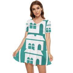 Icon-512 Tiered Short Sleeve Babydoll Dress