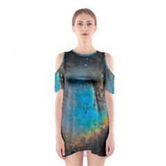 Pacman Nebula (ngc281) Shoulder Cutout One Piece Dress by idjy